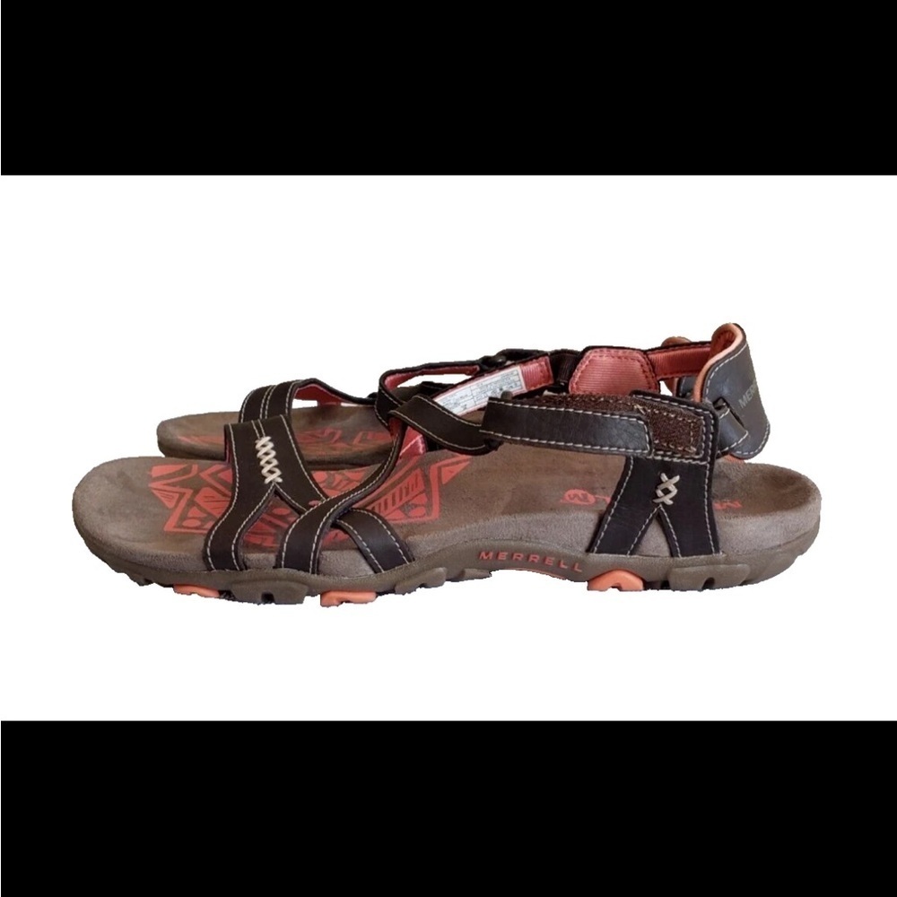 Merrell Brown Sandspur Leather Performance Sandals - Picture 4 of 9